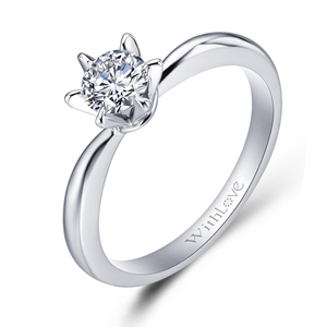 真爱-铂金950钻石戒指