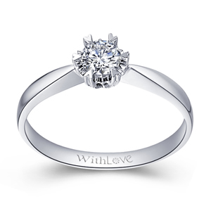 雪之情缘-18K白金钻石戒指