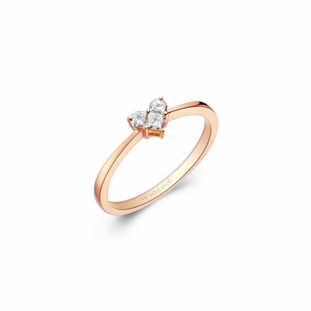 惟爱你－心形钻石戒指