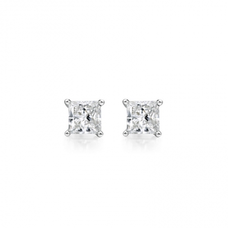 纯美年代－公主方钻石耳钉